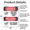 Signmission Hot Surface Sign, 14 in H x 10 in W, Aluminum, Do Not Touch Hot Bilingual OS-2PACK-DS-A-1014-VS-1177 - alternate 5